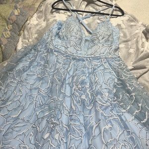 Light blue prom dress